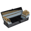 Drillpro 21/29/115 Pcs Jeu de forets hélico daux Forets HSS individuels 1/16 "-1/2" 60- 1 Jeu de forets à tige ronde