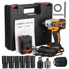 Drillpro 21V 520 Nm Clé à chocs électrique sans balai US Prise LED Lampe de travail Rechargeable Outil dentretien d