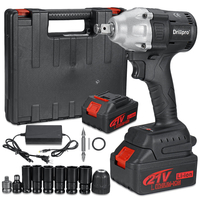 Drillpro 21V 520 Nm Clé à chocs sans balai US Prise LED Lampe de travail Rechargeable Outil dentretien du bois avec