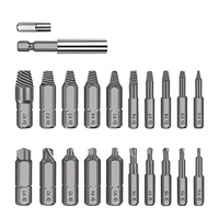 Drillpro 22pcs Kit dextracteur de vis endommagé pour vis cassée HSS Kit dextracteur de boulon cassé