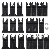 Drillpro 22PCS Multi Tool Lame de scie oscillante Kit de lames de scie à dégagement rapide pour métal,  bois,  plastique, 