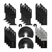 Drillpro 24Pcs Lame de scie oscillante multi-outils à dégagement rapide Ensemble de lames de scie pour métal-plastique C
