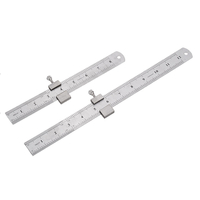 Drillpro 26mm Largeur 20 / 30cm Longueur Règle droite avec butée verrouillable Localisateur de ligne de travail du bois
