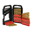 Drillpro 29 pièces 1/16 à 1/2 pouce ensemble de forets hélico daux HSS revêtus de titane avec boîte en plastique pour bo