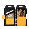 Drillpro 29 pièces 1/16 à 1/2 pouce ensemble de forets hélico daux HSS revêtus de titane Point de 118 degrés avec boîte