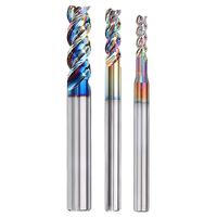 Drillpro 3-10mm DLC Colorful Fraise en bout pour machine de commande numérique par ordinateur CNC