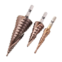 Drillpro 3-12 / 4-20 / 4-32mm M35 Cobalt Step Drill Bit 1/4 pouce Hex Shank HSS-Co Step Drill Bit