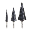 Drillpro 3-13 / 6-25 / 6-35mm HRC89 M35 Foret étagé en cobalt Foret étagé TiAlN enduit 1/4 pouce tige hexagonale