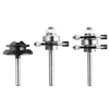 Drillpro 3 pièces 3 dents en forme de T languette et rainures mèche de routeur et mèche de toupie à onglet à verrouillag