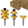 Drillpro 3 pièces tige dentrée de tige de 8 mm et embout de routeur Ogee porte intérieure embout de routeur assorti