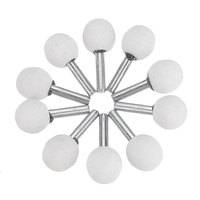 Drillpro 30pcs 3x12 / 6x22 / 6x25mm abrasif monté meule pierre tête sphérique roue outils abrasifs pour outil rotatif