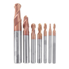 Drillpro 3.175mm tige boule nez fin fraise 2 cannelures CNC routeur Bit Nano enduit carbure fraise