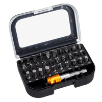 Drillpro 31Pcs Embout de tournevis Set Torx Hex à fente Pozi Phillips Embout de tournevis à ouverture rapide Huck Chuck