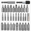 Drillpro 33 pièces ensemble dextracteur de vis endommagé avec embouts de tournevis pour vis cassée HSS extracteur d