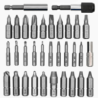 Drillpro 33 pièces ensemble dextracteur de vis endommagé avec embouts de tournevis pour vis cassée HSS extracteur d
