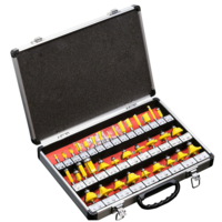 Drillpro 35 pièces 8mm tige en carbure de tungstène routeur ensemble de forets bois coupe-bois coupe couteau formant fra