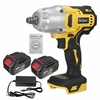 Drillpro 388VF 500N.m clé à chocs électrique Rechargeable outil dentretien du bois avec 1 pc/2 pièces Batterie EU/U
