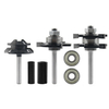 Drillpro 3Pcs 3 dents en forme de T langue et rainure Bit de routeur et 45 degrés de verrouillage Mitre Router Bit 1/4 p