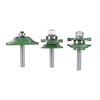Drillpro 3pcs 8mm Shange Ogee Rail et Stile Router Bit Set Carbure de tungstène Cutter de travail du bois Outil rotatif