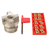 Drillpro 4 Flute BAP400R-50-22 Fraise à face indexable 50mm avec 10 pièces APMT1604 inserts