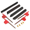 Drillpro 4 pièces 10mm tige de tour de barre dalésage porte-outil de tournage avec 4 pièces DCMT070204 inserts