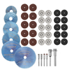 Drillpro 42 pièces kit doutils de roues de coupe rotatives HSS bleu Nano revêtement lame de scie circulaire pour mé