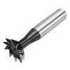 Drillpro 45 degrés 10-35mm rainure en queue daronde HSS tige droite fraise fraise en bout fraise CNC