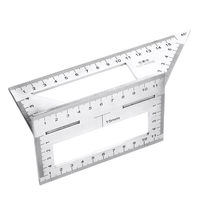 DrillPro 45/90 degrés en acier inoxydable scribe à bois règle en forme de T règle multifonctionnelle à Angle carré jauge