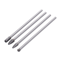 Drillpro 4Pcs 150-160mm Fraise rotative en carbure de tungstène Set 6mm Tige pour Die Grinder Drill BRICOLAGE À Bois Mét