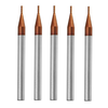 Drillpro 5 pcs 1mm 4 Flûtes Tungsten Carbure Fraise Cutter HRC55 AlTiN Revêtement Mill Cutter Cutter