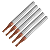 Drillpro 5 pcs 2mm 4 Flûtes Tungsten Carbure Fraise Cutter HRC55 AlTiN Revêtement Mill Cutter