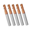 Drillpro 5 pcs 5mm 4 Flûtes Tungsten Carbure Fraise Cutter HRC55 AlTiN Revêtement Mill Cutter