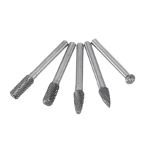 Drillpro 5 Pcs 60x8mm Tungstène Acier Rotary File Set Tête De Meulage Râpe Bavure Outil Abrasif