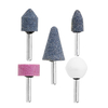 Drillpro 5 pcs Abrasif Monté Pierre Ensemble Meulage Pierre Tête de Roue Outil Abrasif pour Outil Rotatif