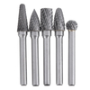 Drillpro 5 Pcs DGLFA 6x10mm Carbure De Tungstène Double Cut Fraise Rotative Set 6mm Tige pour DIY Sculpture Sur Bois Mét
