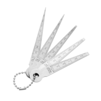 Drillpro 5 pcs En Acier Inoxydable Durci Taper Feeler Gauge Aperture échelle Coin Feeler Trou jauge