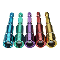 Drillpro 5 pcs Hex Magnétique Écrou Setters 65mm Manchon Adaptateur Vis Écrou Foret Clé Douille Adaptateur