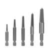 Drillpro 5 Pcs queue hexagonale dents grossières / fines endommagé démonte-boulon Extracteur de guide de foret guide cas