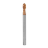 Drillpro 5 pcs R2mm 2 Flûtes Nez À Bille HRC58 AlTiN Revêtement Fraise En Fin Cutter Carbure De Tungstène CNC Outil