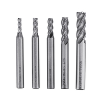 Drillpro 5 pièces 1 / 8-5 / 16 pouces fraise impériale en acier à grande vitesse CNC fraise en bout en spirale
