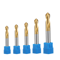 Drillpro 5 pièces 2 cannelures 90 degrés 4-10mm chanfrein foret M35 HSS cobalt foret fraise