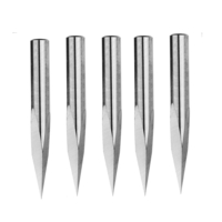 Drillpro 5 pièces 6mm tige 0.1mm pointe 20 degrés embout de gravure en acier au tungstène CNC outil