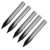 Drillpro 5 pièces 6mm tige 0.1mm pointe 30 degrés embout de gravure en acier tungstène CNC outil