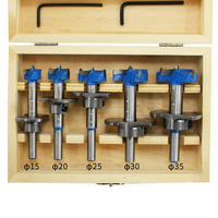 Drillpro 5 pièces Forstner foret ensemble 15 20 25 30 35mm bois tarière Cutter clé hexagonale travail du bois scie cloch
