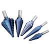 Drillpro 5 pièces HSS bleu Nano ensemble de forets détape de revêtement plusieurs trous 1/8 à 1-3 / 8 pouces 50 tai