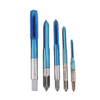Drillpro 5 pièces M3-M8 bleu enduit machine vis taraud jeu de forage cannelure droite filetage métrique taraud foret