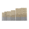 Drillpro 50 / 60Pcs Jeu de forets hélico daux Forets individuels 1/16 "-1/8" Jeu de forets à tige ronde Revêtement en ti