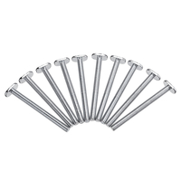 Drillpro 50pcs vis coulissantes à écrou en T M8x100mm pour outil de menuiserie à rainure en T pour rainure en T de la sé