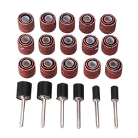 Drillpro 51pcs Tambour de ponçage de grain 120 avec mandrins à queue de 3mm réglés Kit de ponçage rotatif Ponceuse Outil