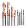 Drillpro 55 degrés carbure de tungstène 2 flûtes fraise TiAlN revêtement 2-12mm CNC outil de fraisage
